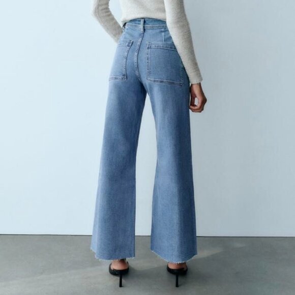 Zara Jeans The Marine Straight | High Rise Straight Jeans - Picture 1 of 8